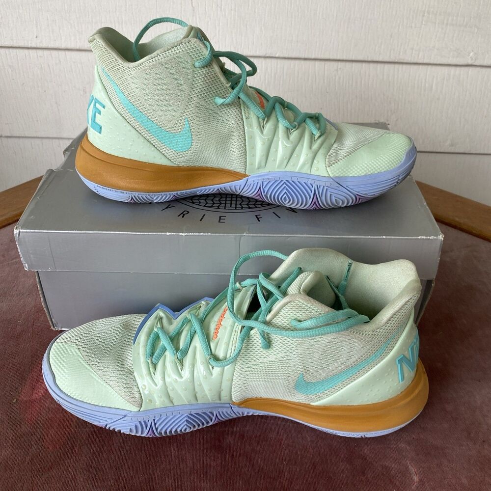 Nike Kyrie 5 Squidward Tentacles CJ6951-300 Light Green/Blue/Orange Mesh Sneaker